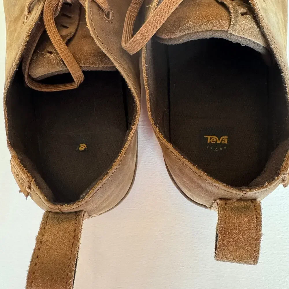 Teva Men's Canyon Life Leather Shoes Bison Brown Suede Size 11 Rugged Outdoor